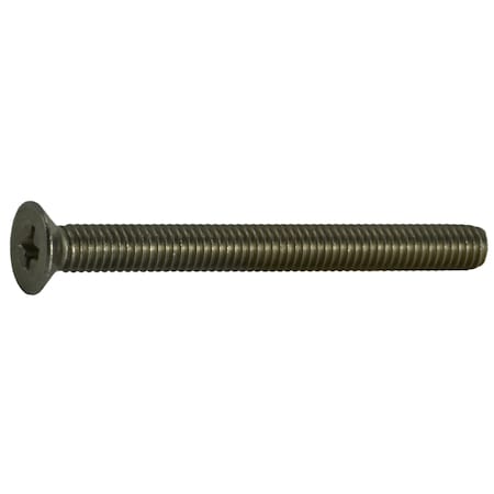 M3-0.50 x 30 mm Phillips Flat Machine Screw, Plain A2 Stainless Steel, 20 PK